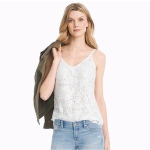 WHBM White Lace Tank Top